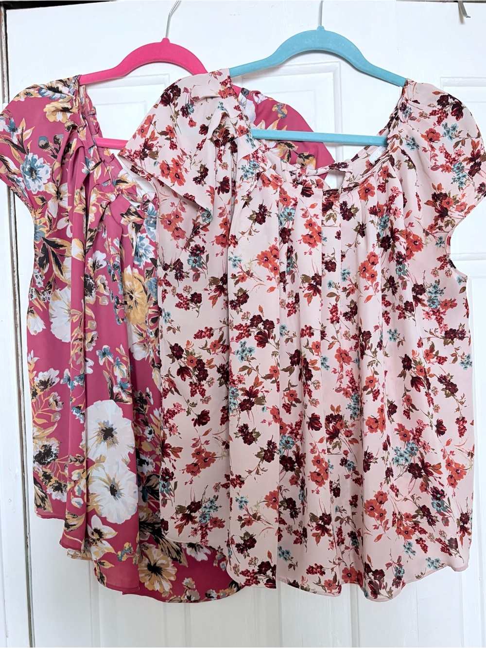 Bundle of 2 Floral Short Sleeve Blouse - Lightweight Lauren Conrad - 1X